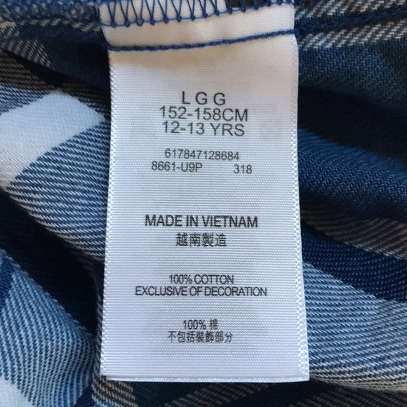 Levi’s plaid long sleeve button down shirt size Large boys - Picture 10 of 10